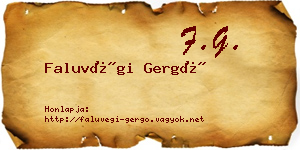 Faluvégi Gergő névjegykártya